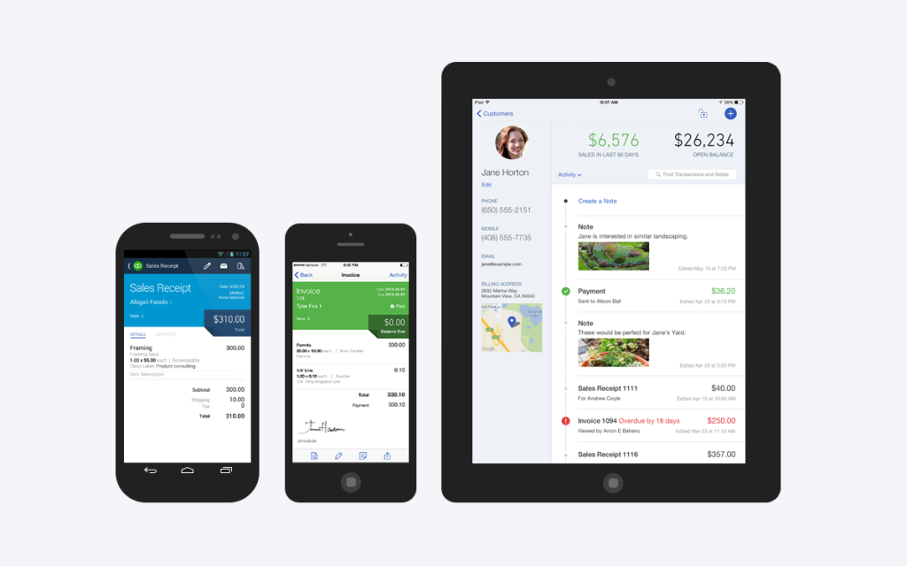 QuickBooks Online mobile apps for iOS, Android, and iPad
