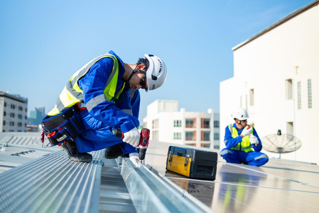 Solar roof installation